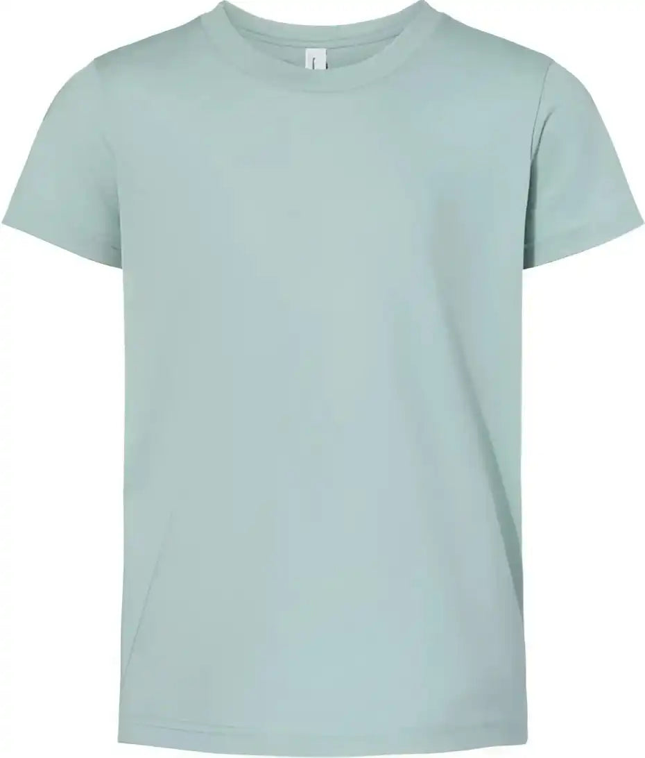 Bella + Canvas 3001ycvc Youth Cvc Unisex Jersey Tee Heather Dusty Blue