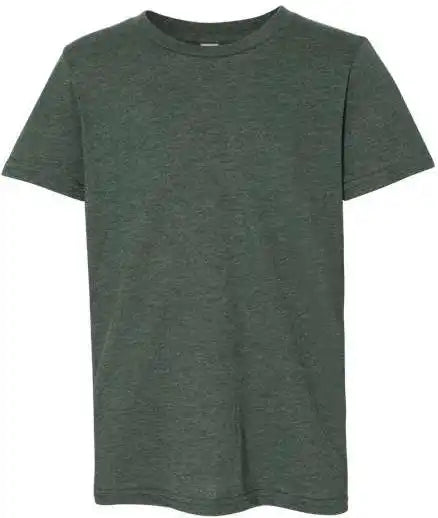 Bella + Canvas 3001ycvc Youth Cvc Unisex Jersey Tee Heather Forest