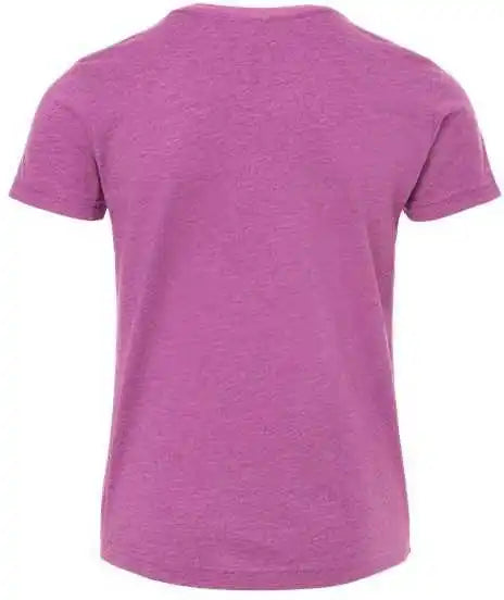 Bella + Canvas 3001ycvc Youth Cvc Unisex Jersey Tee Heather Magenta
