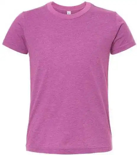 Bella + Canvas 3001ycvc Youth Cvc Unisex Jersey Tee Heather Magenta
