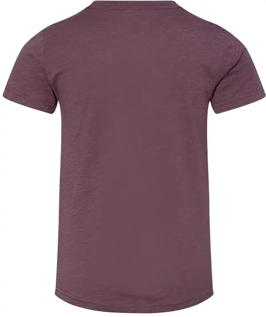 Bella + Canvas 3001ycvc Youth Cvc Unisex Jersey Tee Heather Maroon
