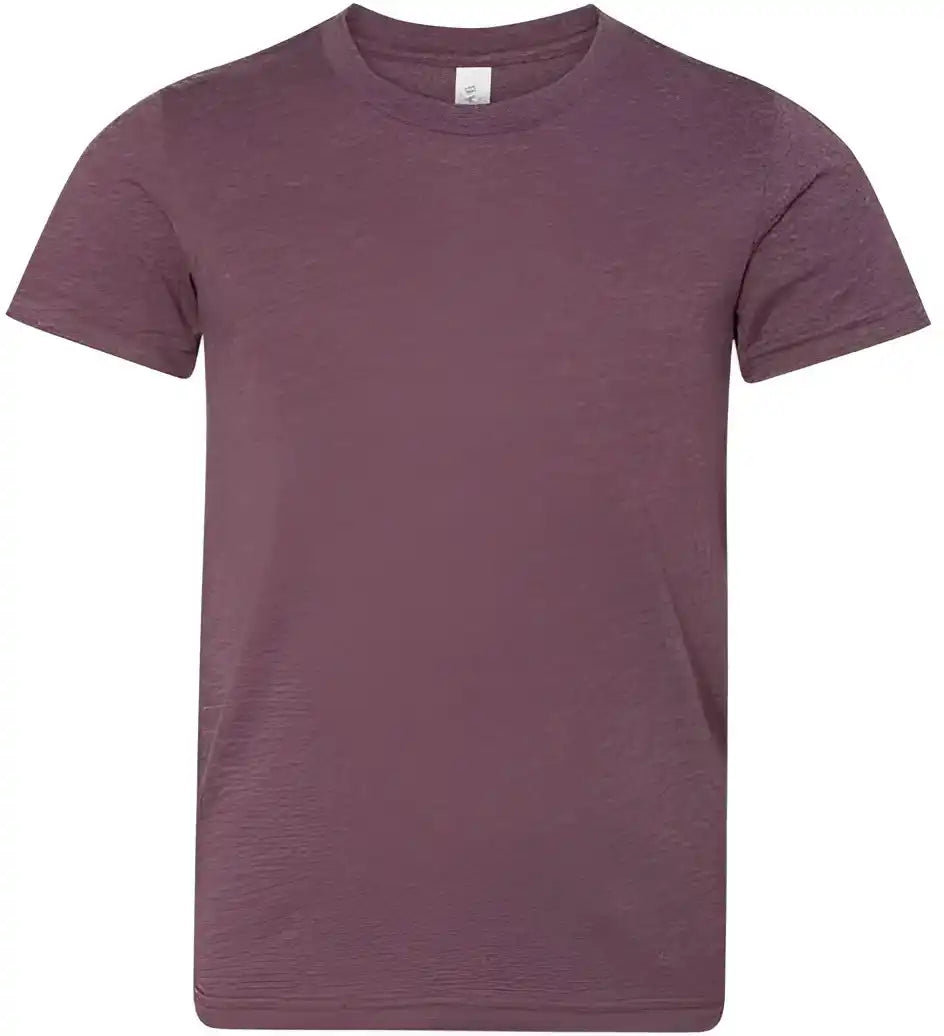 Bella + Canvas 3001ycvc Youth Cvc Unisex Jersey Tee Heather Maroon