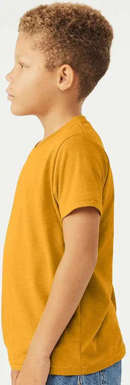 Bella + Canvas 3001ycvc Youth Cvc Unisex Jersey Tee Heather Mustard