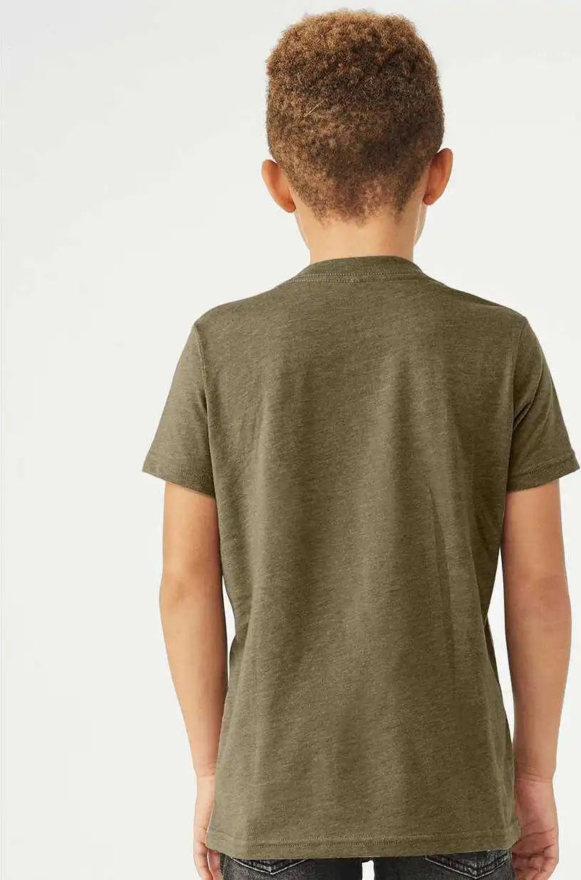 Bella + Canvas 3001ycvc Youth Cvc Unisex Jersey Tee - Heather Olive