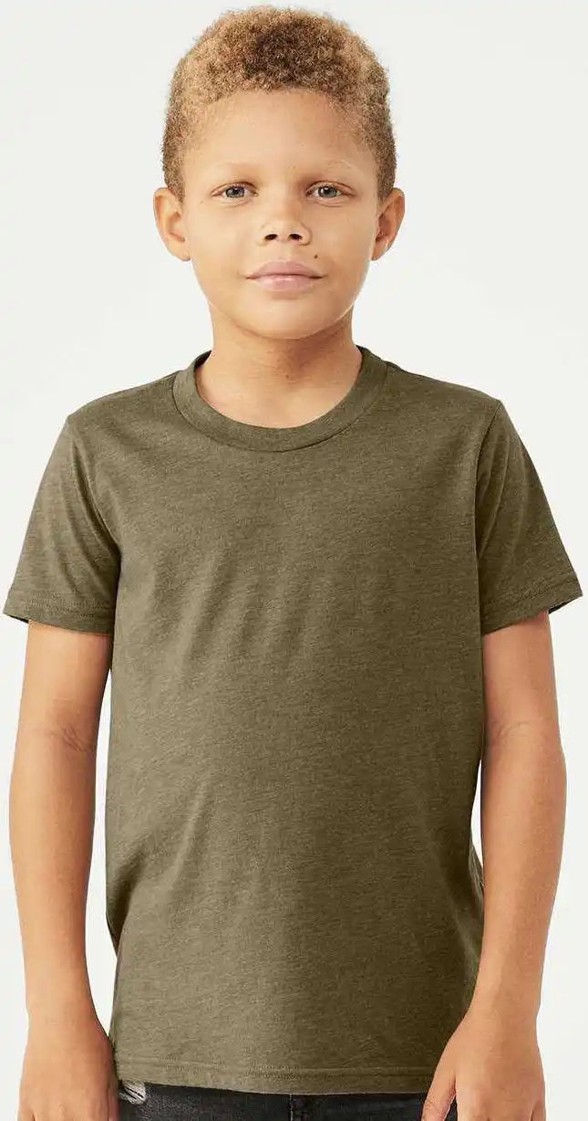 Bella + Canvas 3001ycvc Youth Cvc Unisex Jersey Tee - Heather Olive