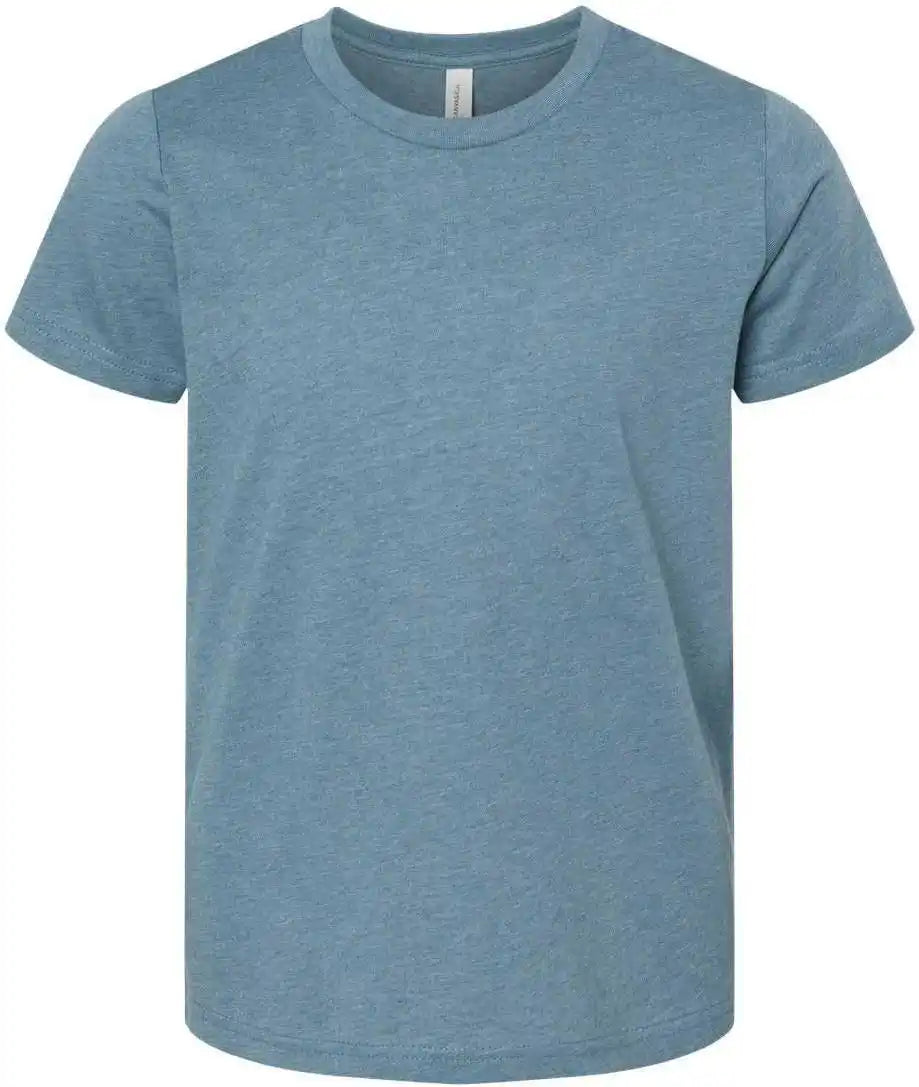 Bella + Canvas 3001ycvc Youth Cvc Unisex Jersey Tee - Heather Slate