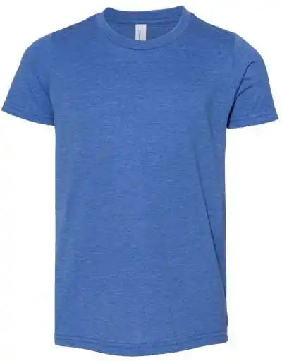 Bella + Canvas 3001ycvc Youth Cvc Unisex Jersey Tee Heather True Royal