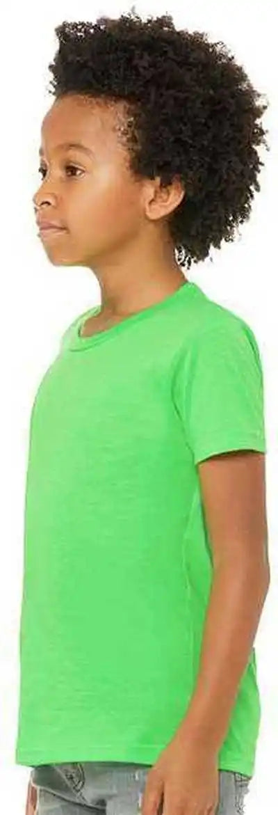 Bella + Canvas 3001ycvc Youth Cvc Unisex Jersey Tee Neon Green