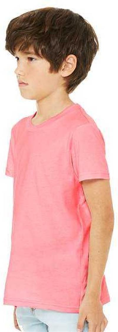 Bella + Canvas 3001ycvc Youth Cvc Unisex Jersey Tee - Neon Pink