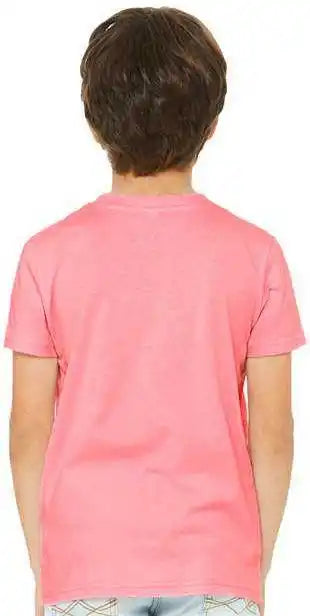 Bella + Canvas 3001ycvc Youth Cvc Unisex Jersey Tee Neon Pink