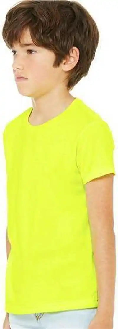 Bella + Canvas 3001ycvc Youth Cvc Unisex Jersey Tee Neon Yellow
