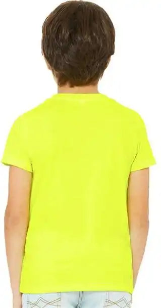Bella + Canvas 3001ycvc Youth Cvc Unisex Jersey Tee Neon Yellow