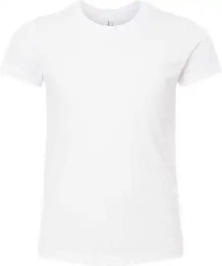 Bella + Canvas 3001ycvc Youth Cvc Unisex Jersey Tee Solid White Blend