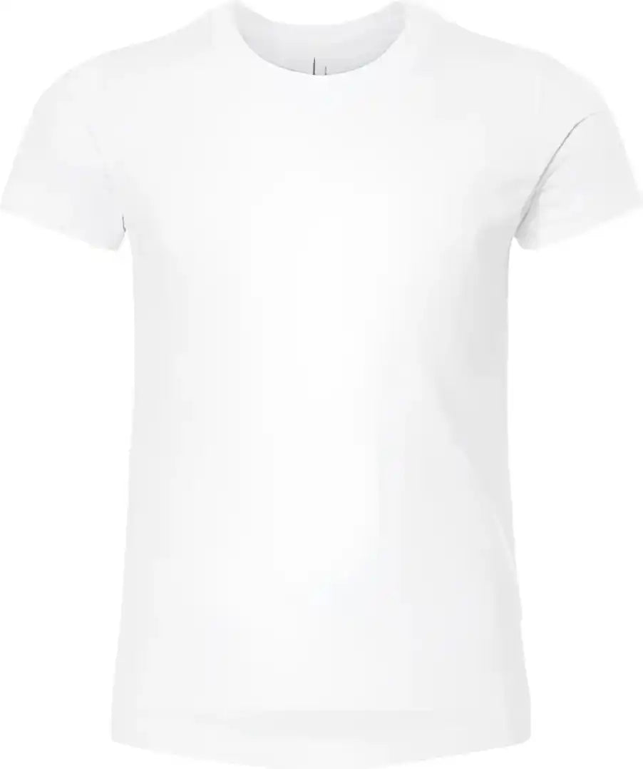 Bella + Canvas 3001ycvc Youth Cvc Unisex Jersey Tee Solid White Blend