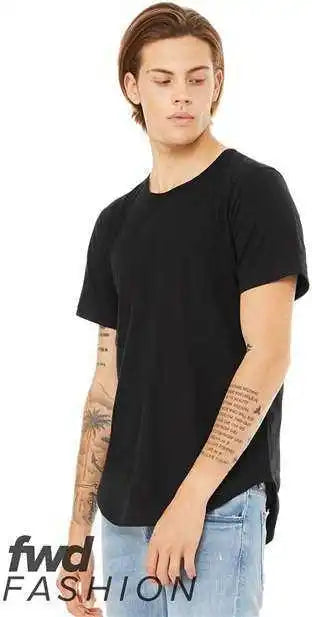Bella + Canvas 3003 Jersey Curved Hem Tee Black