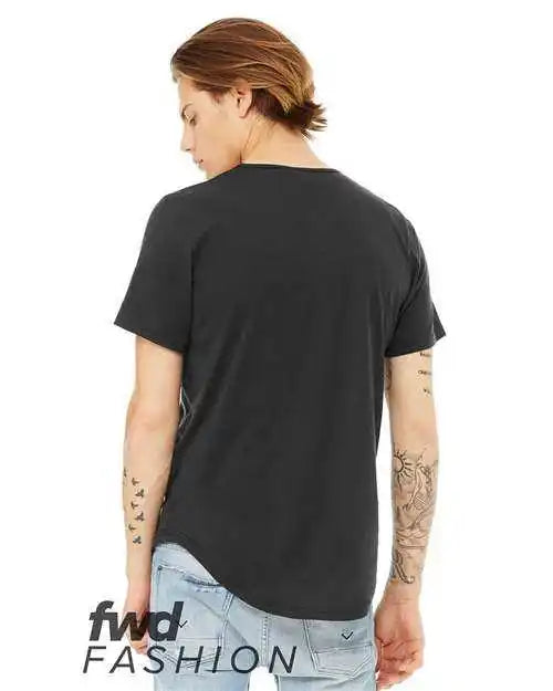 Bella + Canvas 3003 Jersey Curved Hem Tee - Dark Grey