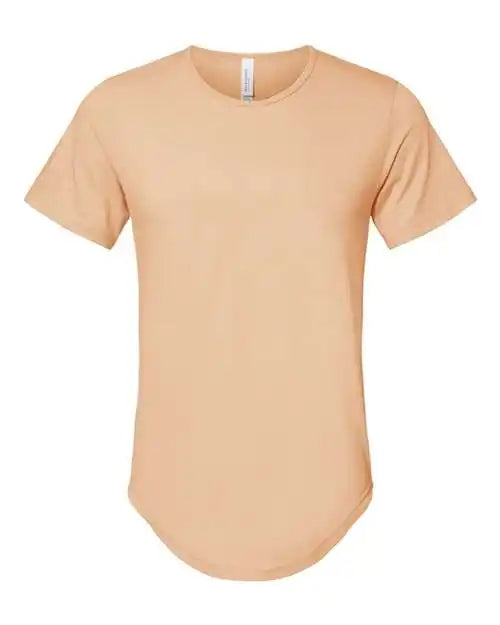 Bella + Canvas 3003 Jersey Curved Hem Tee - Heather Sand Dune