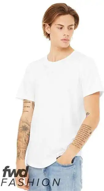 Bella + Canvas 3003 Jersey Curved Hem Tee White