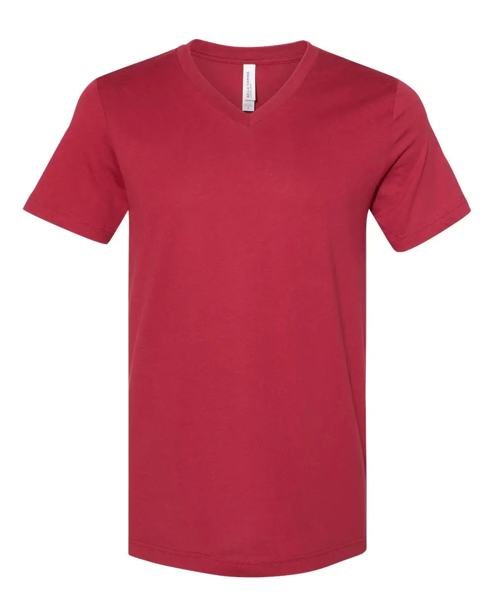 Bella + Canvas 3005 Jersey V-neck Tee - Cardinal - Xs