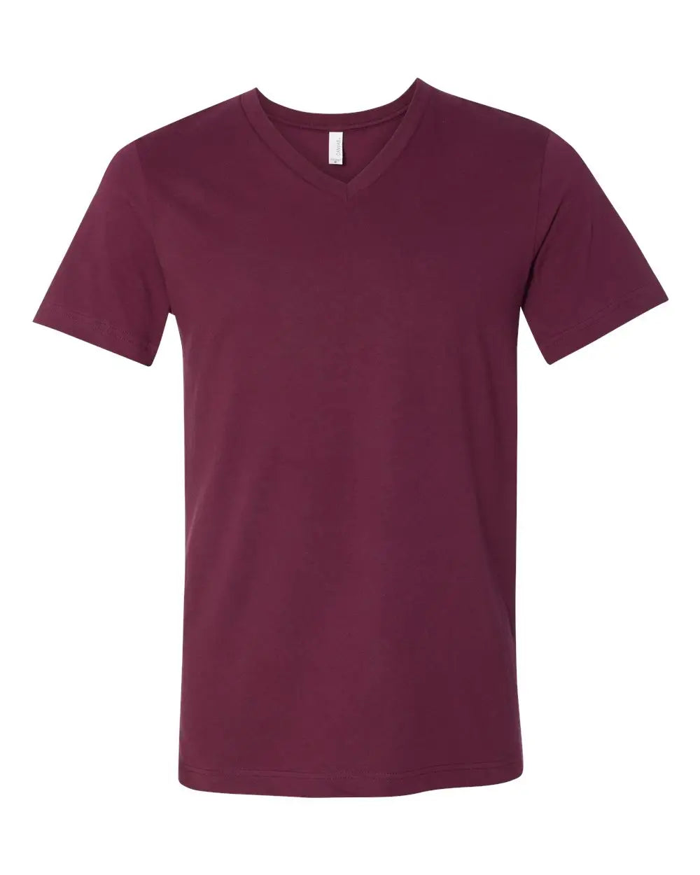 Bella + Canvas 3005 Jersey V-neck Tee - Maroon - Xs