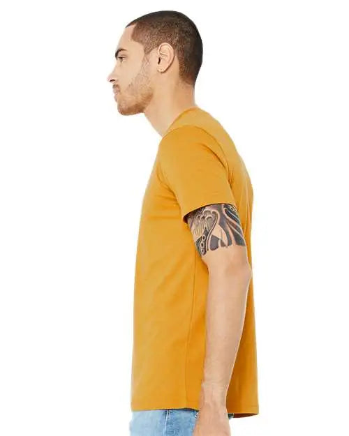 Bella + Canvas 3005 Jersey V-neck Tee - Mustard