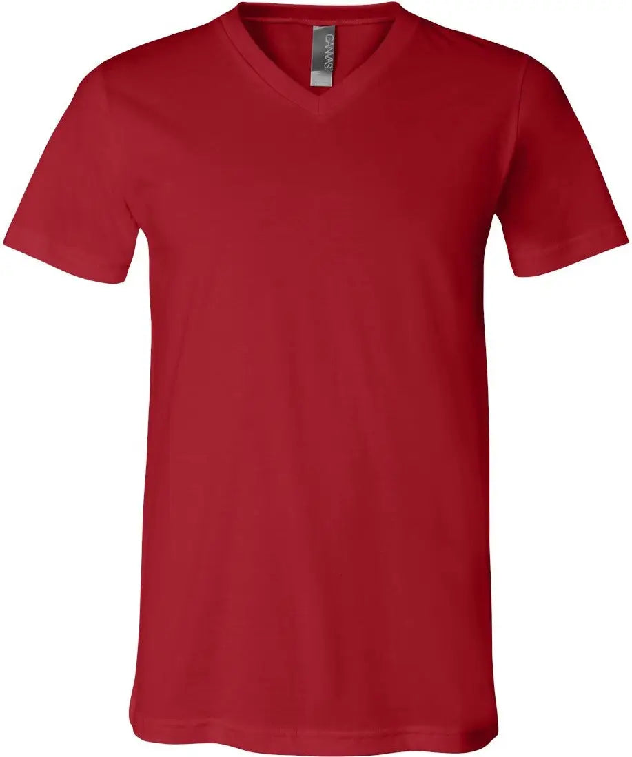 Bella + Canvas 3005 Jersey V-neck Tee - Canvas Red