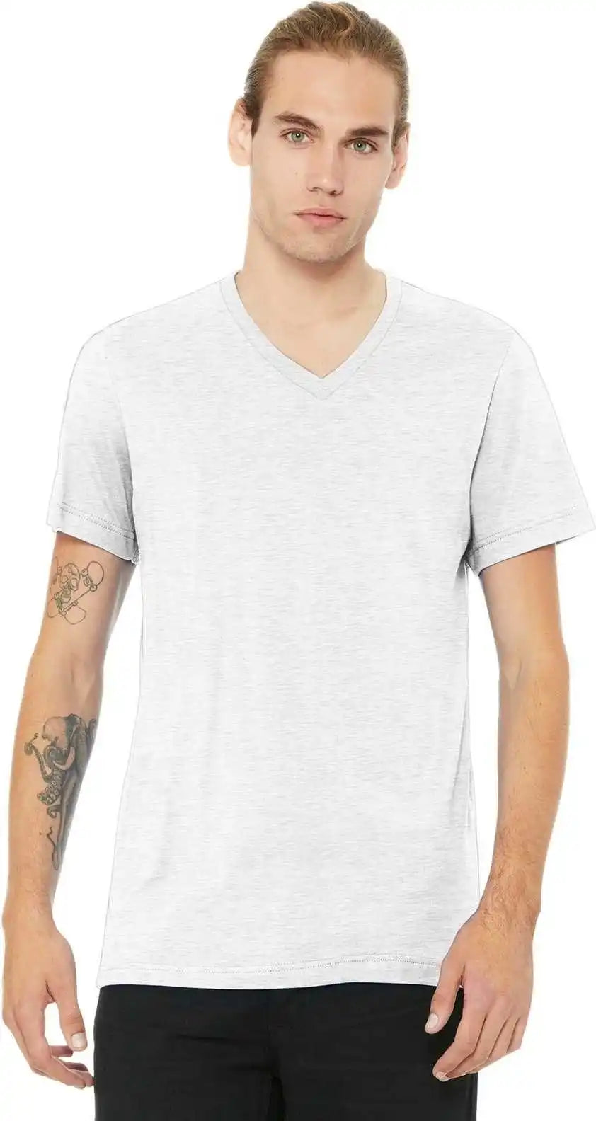 Bella + Canvas 3005 Unisex Jersey Short Sleeve V-neck Tee - Ash