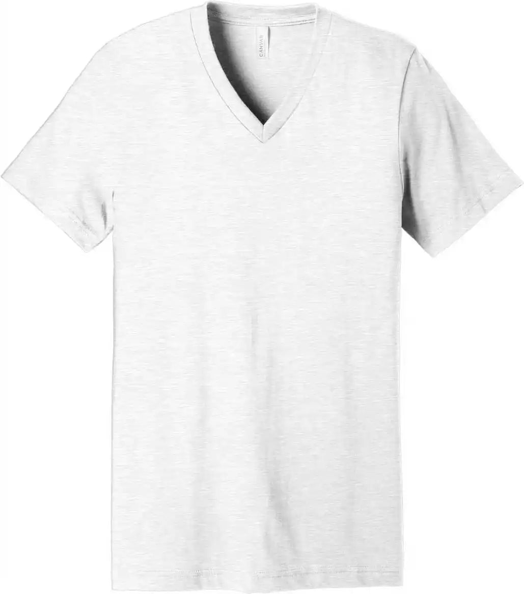 Bella + Canvas 3005 Unisex Jersey Short Sleeve V-neck Tee - Ash