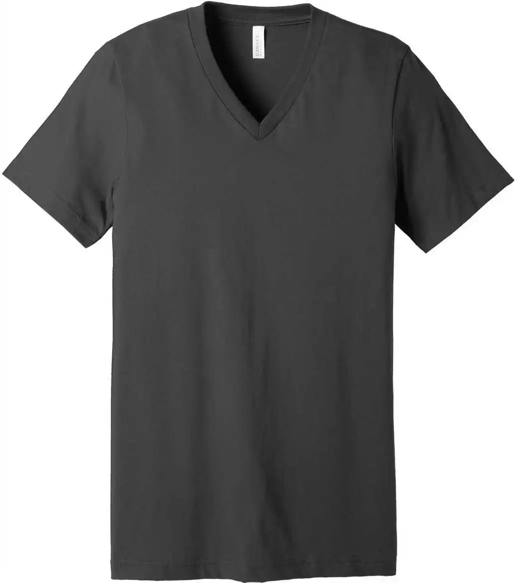 Bella + Canvas 3005 Unisex Jersey Short Sleeve v Neck Tee Asphalt