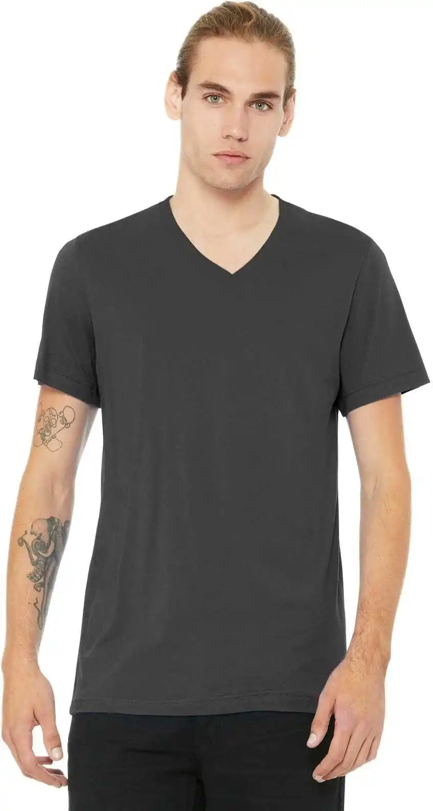 Bella + Canvas 3005 Unisex Jersey Short Sleeve v Neck Tee Asphalt