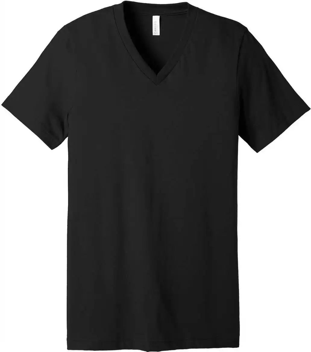 Bella + Canvas 3005 Unisex Jersey Short Sleeve v Neck Tee Black