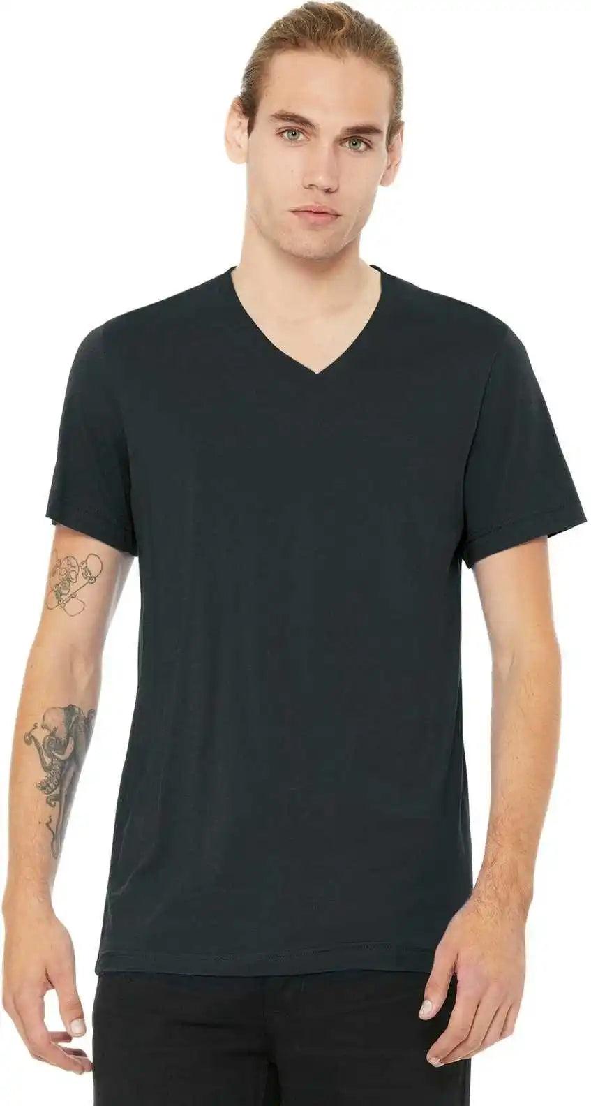 Bella + Canvas 3005 Unisex Jersey Short Sleeve v Neck Tee Dark Gray