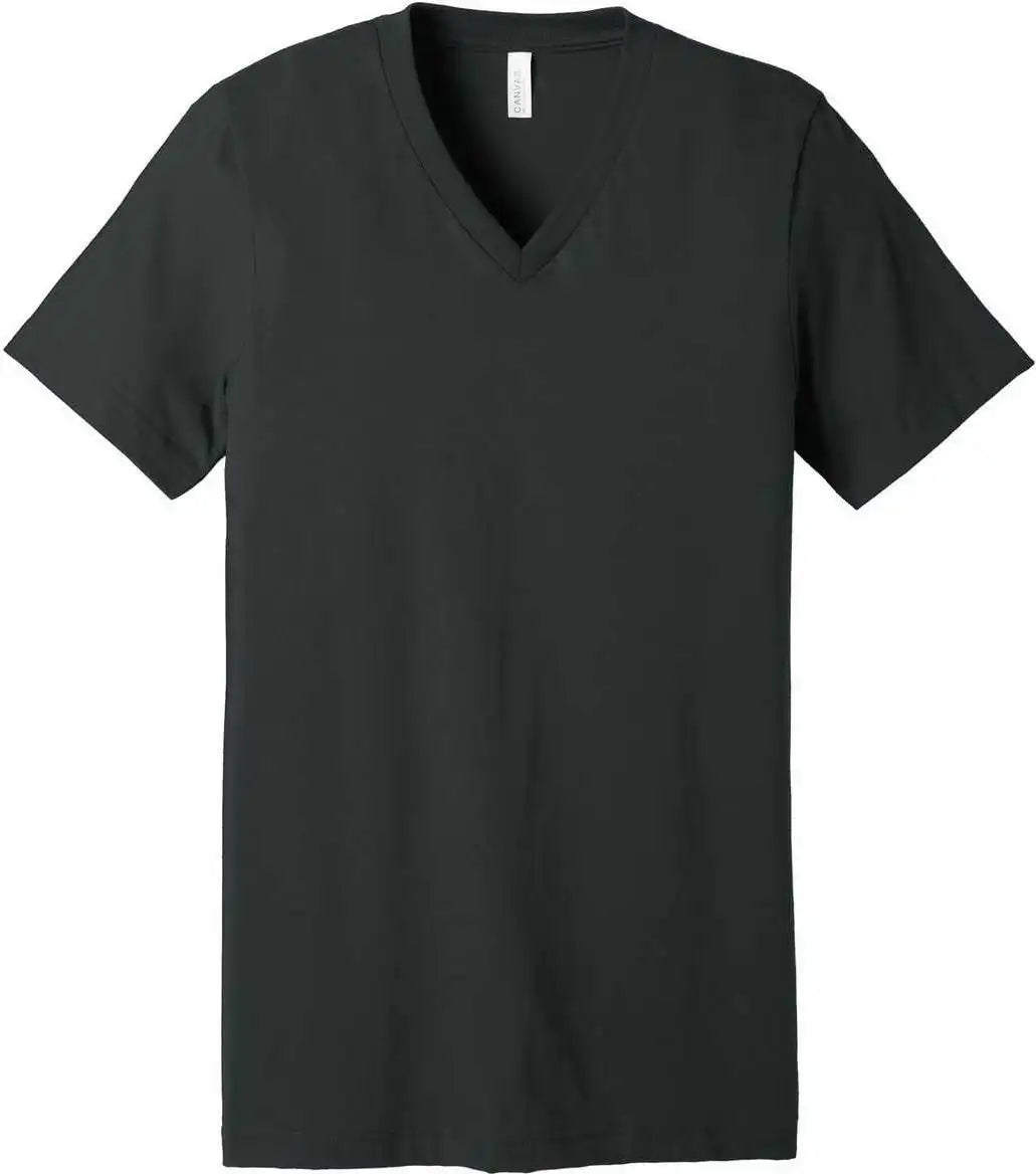Bella + Canvas 3005 Unisex Jersey Short Sleeve v Neck Tee Dark Gray