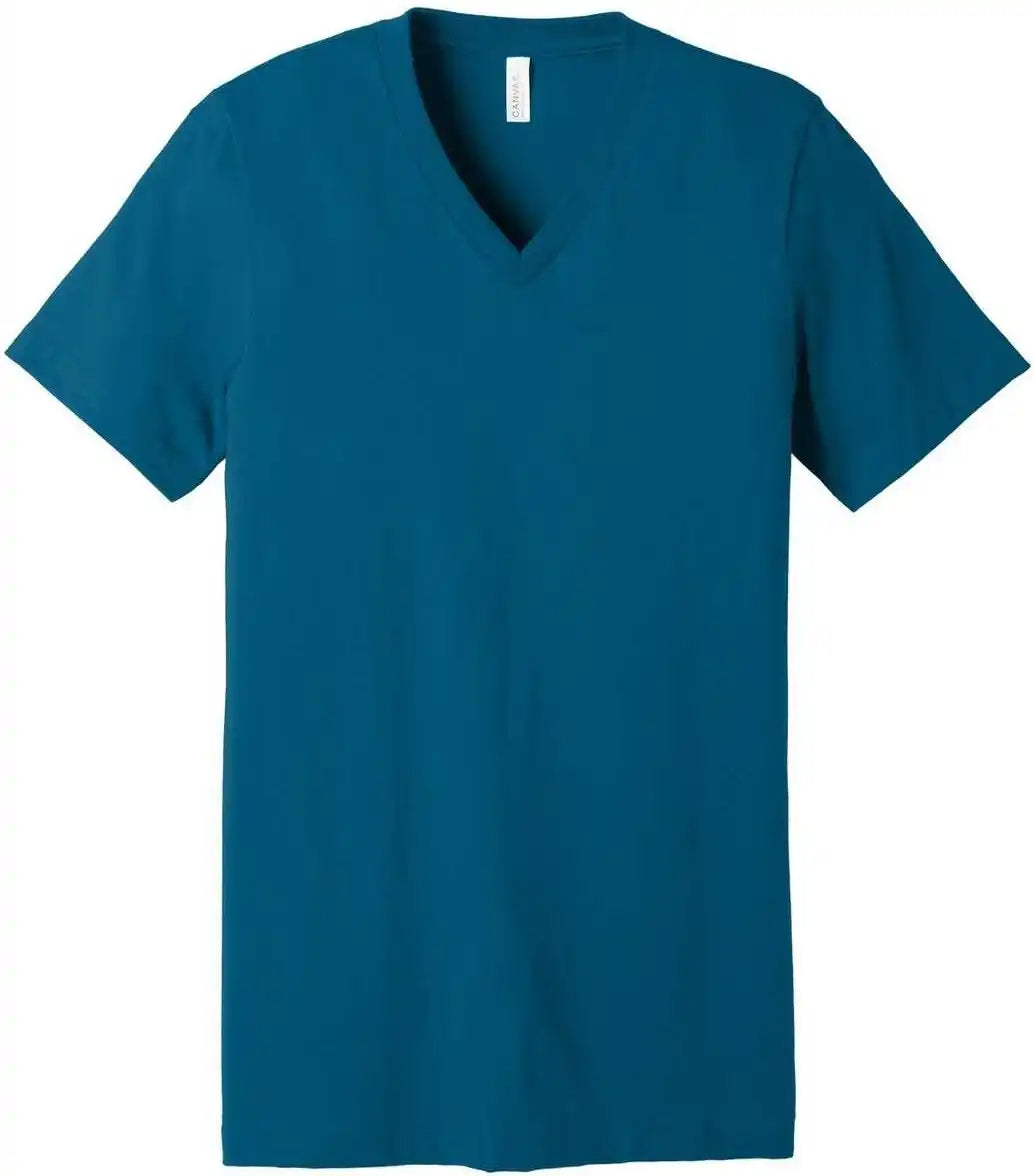 Bella + Canvas 3005 Unisex Jersey Short Sleeve v Neck Tee Deep Teal