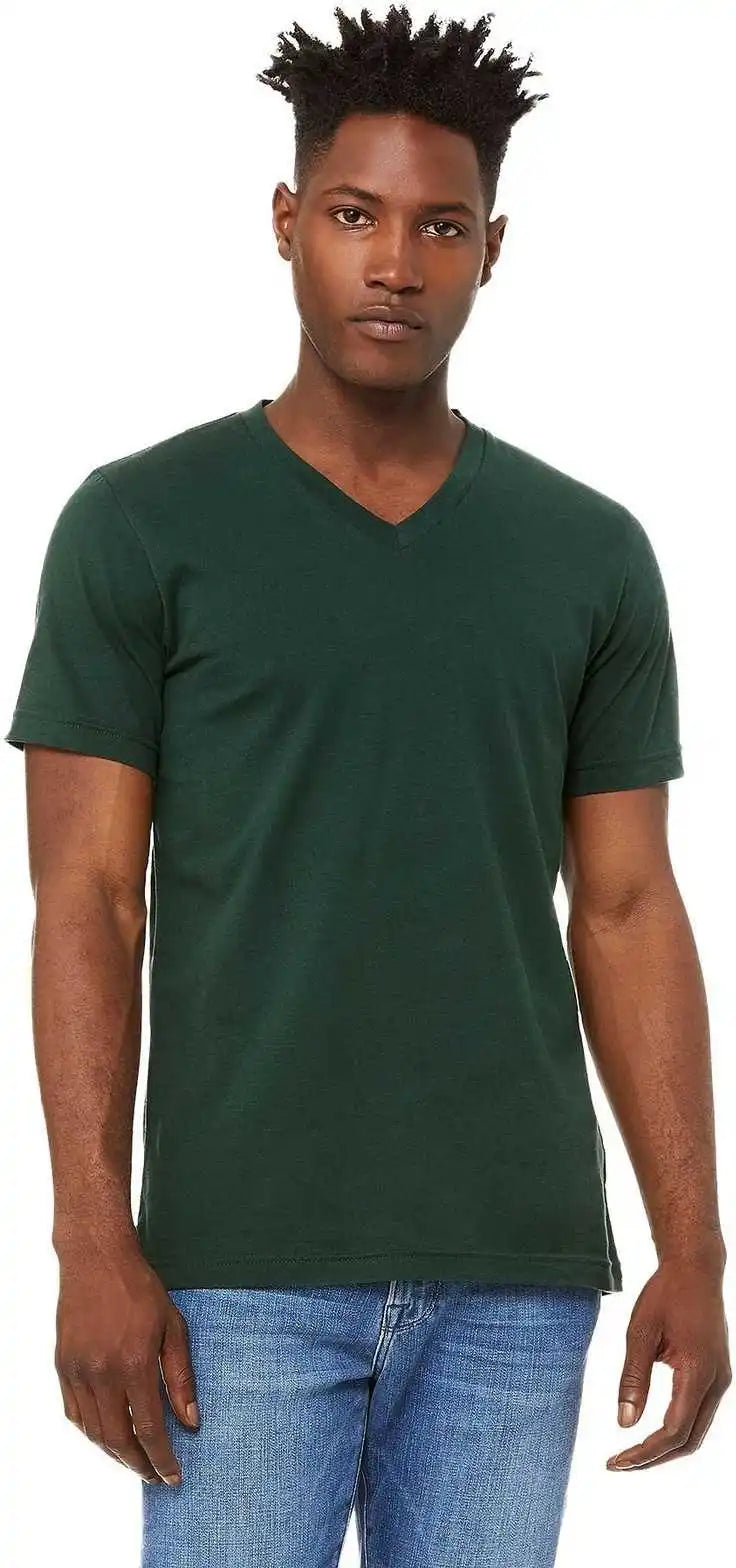 Bella + Canvas 3005 Unisex Jersey Short Sleeve v Neck Tee Forest