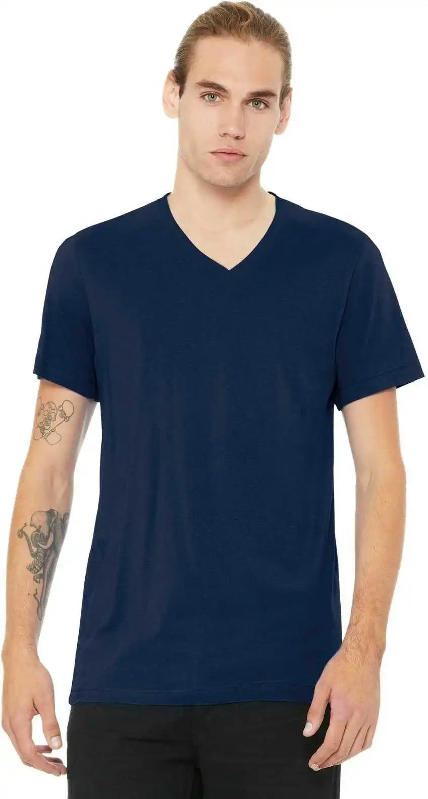 Bella + Canvas 3005 Unisex Jersey Short Sleeve v Neck Tee Navy