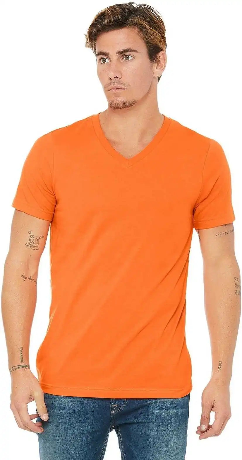 Bella + Canvas 3005 Unisex Jersey Short Sleeve v Neck Tee Orange