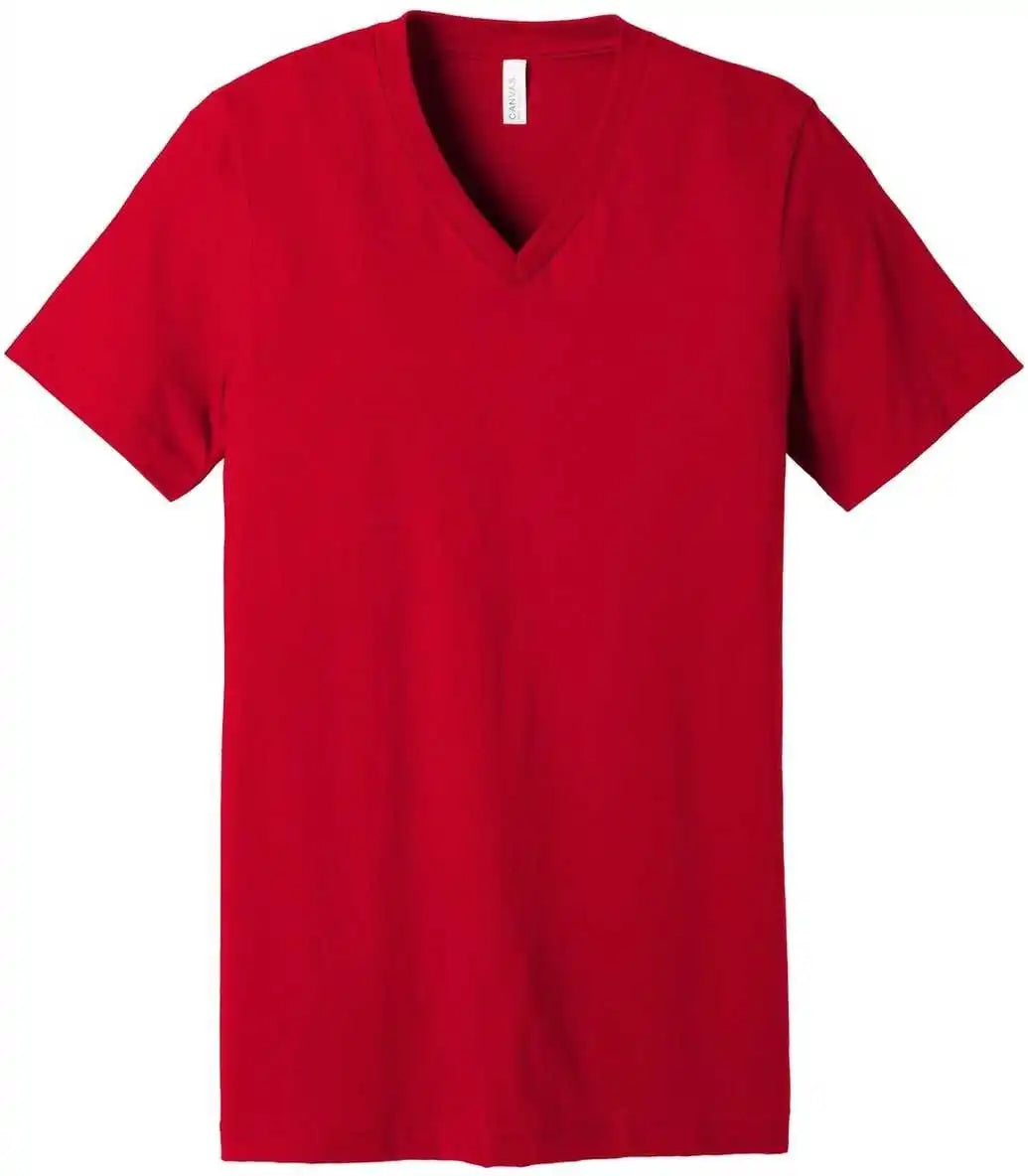 Bella + Canvas 3005 Unisex Jersey Short Sleeve v Neck Tee Red