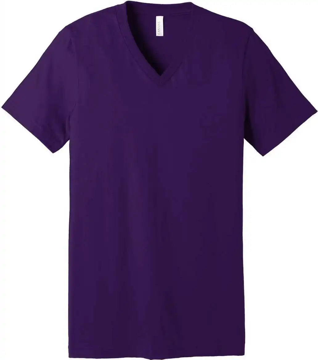 Bella + Canvas 3005 Unisex Jersey Short Sleeve v Neck Tee Team Purple