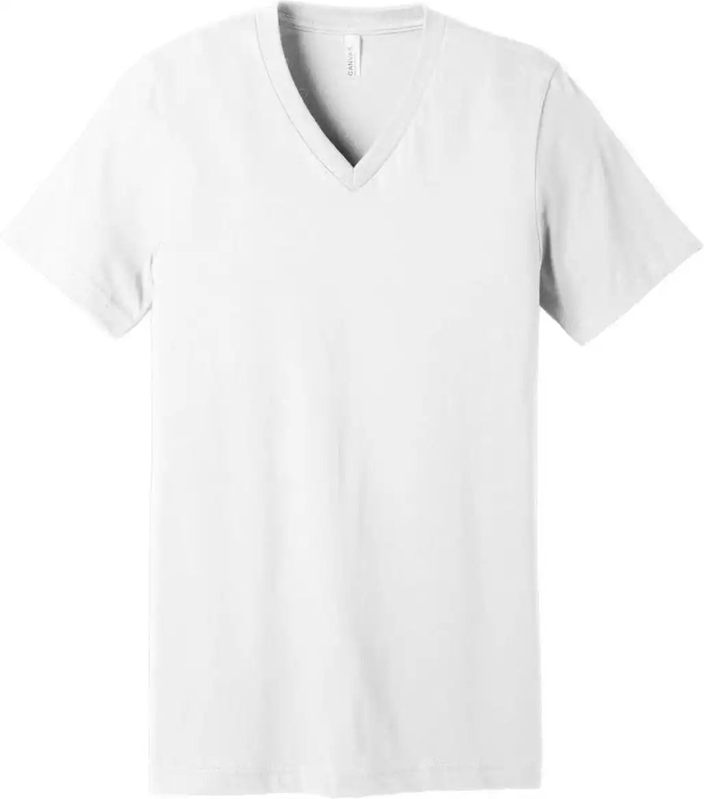 Bella + Canvas 3005 Unisex Jersey Short Sleeve v Neck Tee White
