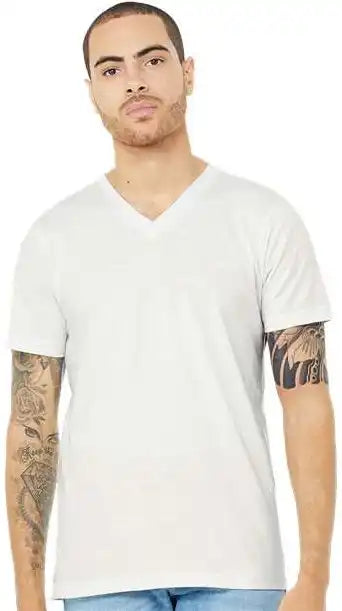 Bella + Canvas 3005 Unisex Jersey v Neck Tee Vintage White