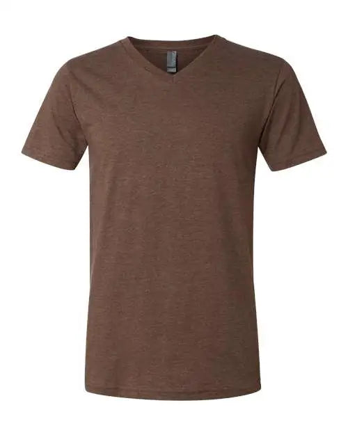 Bella + Canvas 3005cvc Heather Cvc V-neck Tee - Brown - s