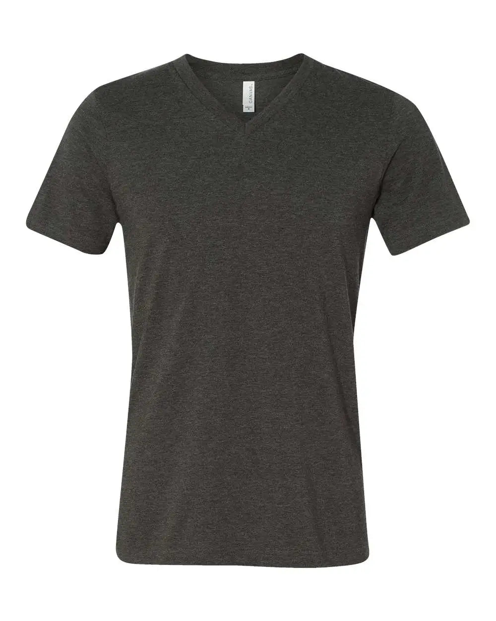 Bella + Canvas 3005cvc Heather Cvc V-neck Tee - Dark Grey