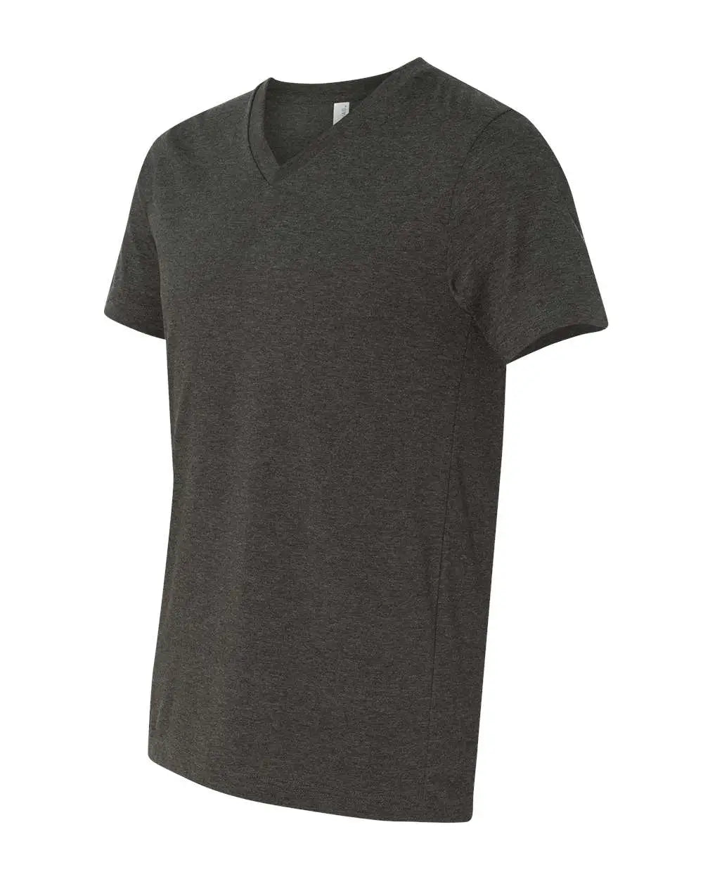 Bella + Canvas 3005cvc Heather Cvc V-neck Tee - Dark Grey