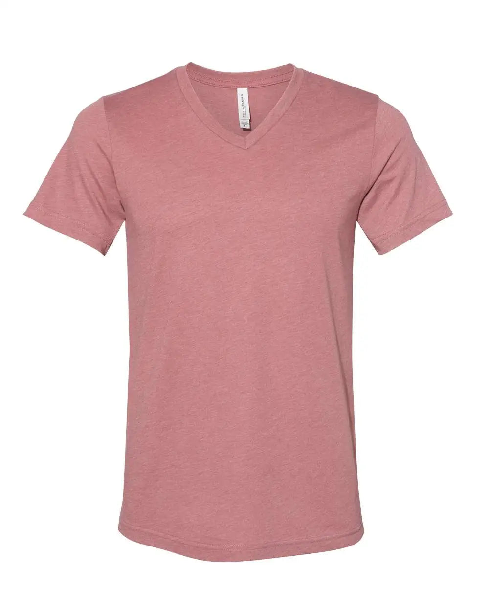 Bella + Canvas 3005cvc Heather Cvc V-neck Tee - Mauve - Pink / Xs