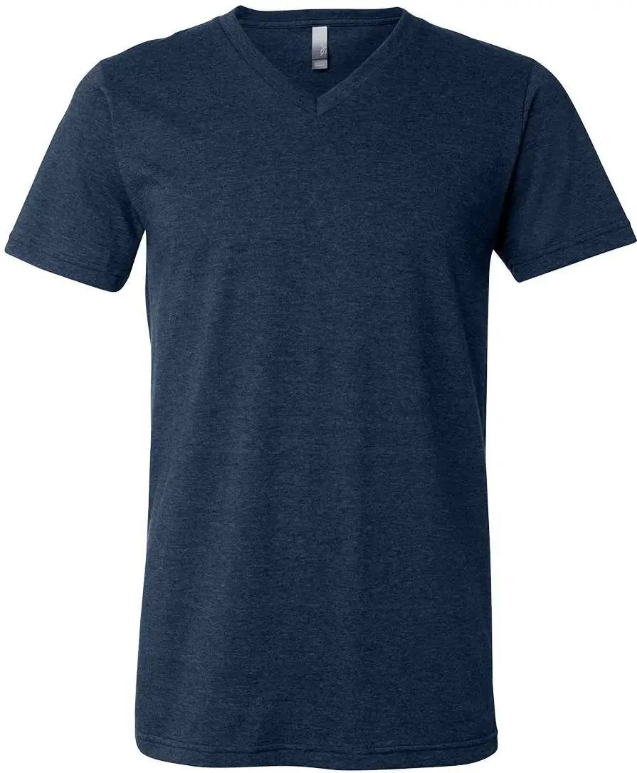 Bella + Canvas 3005cvc Heather Cvc V-neck Tee - Navy - Xs