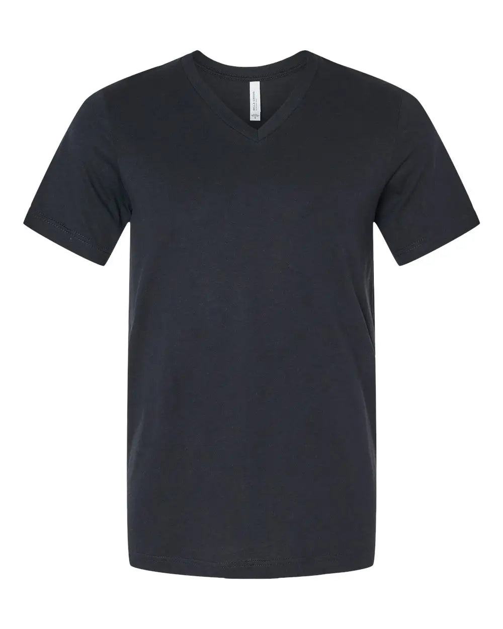 Bella + Canvas 3005cvc Heather Cvc V-neck Tee - Solid Black Blend