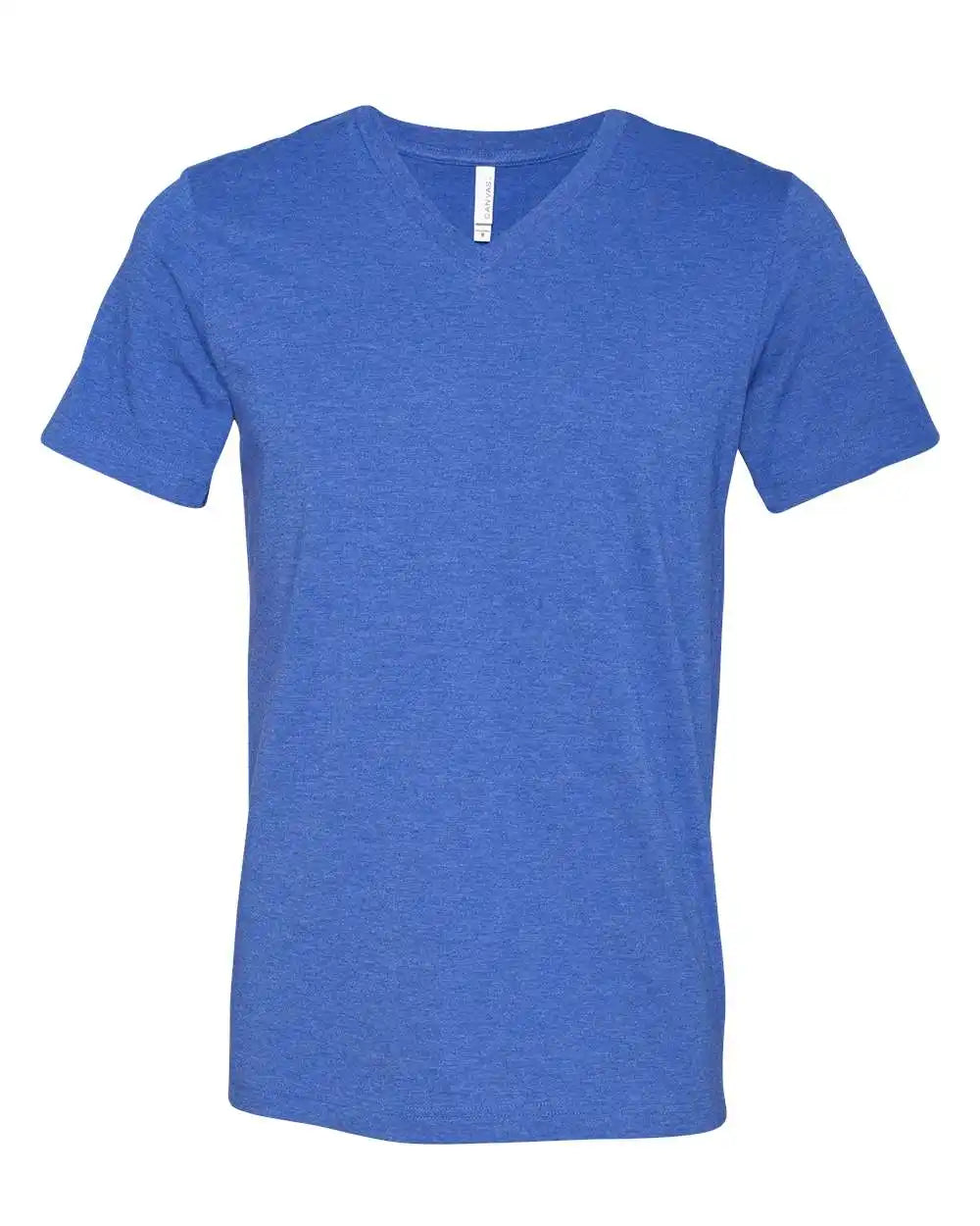 Bella + Canvas 3005cvc Heather Cvc V-neck Tee - True Royal - Xs