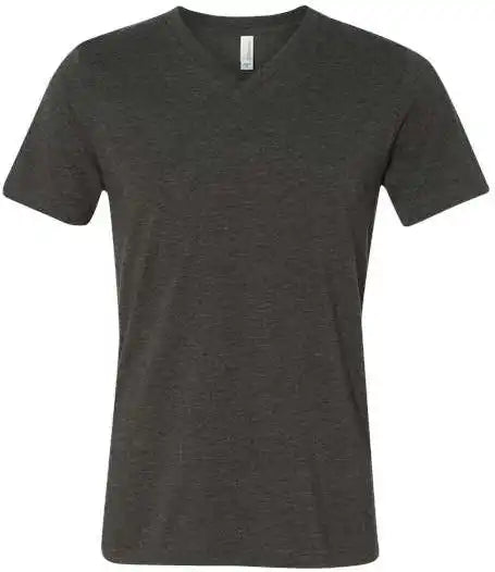 Bella + Canvas 3005cvc Unisex Heather Cvc v Neck Tee Dark Gray