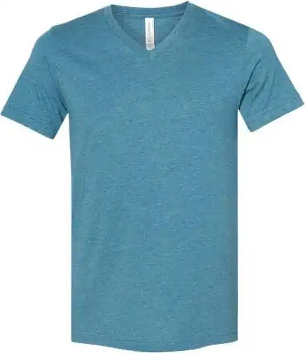 Bella + Canvas 3005cvc Unisex Heather Cvc v Neck Tee Deep Teal